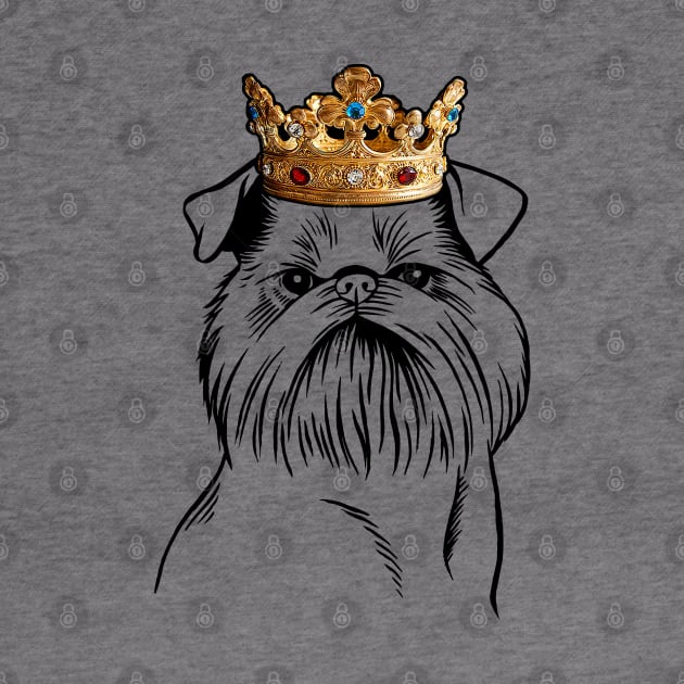 Brussels Griffon Dog King Queen Wearing Crown by millersye